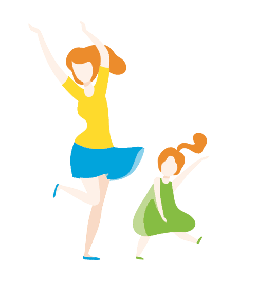 Två personer dansar, ikon